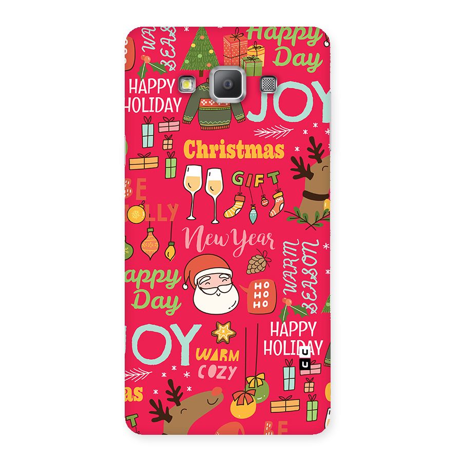 Christmas Joy Happy Day Back Case for Galaxy A7
