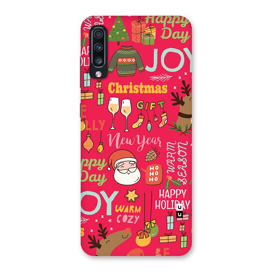 Christmas Joy Happy Day Back Case for Galaxy A70