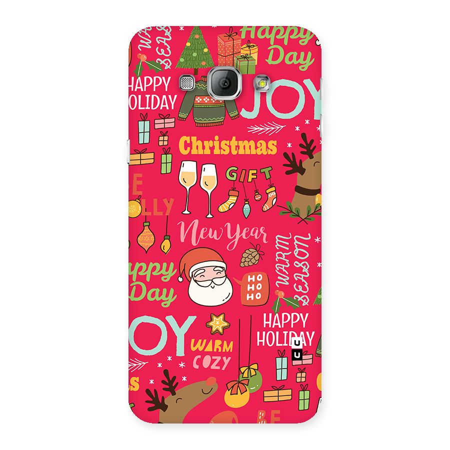 Christmas Joy Happy Day Back Case for Galaxy A8