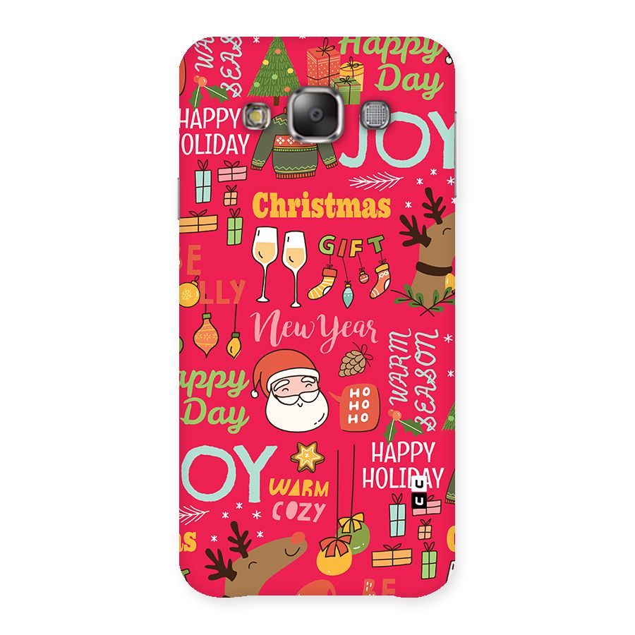 Christmas Joy Happy Day Back Case for Galaxy E7