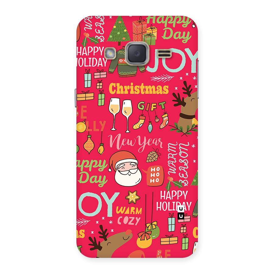 Christmas Joy Happy Day Back Case for Galaxy J2
