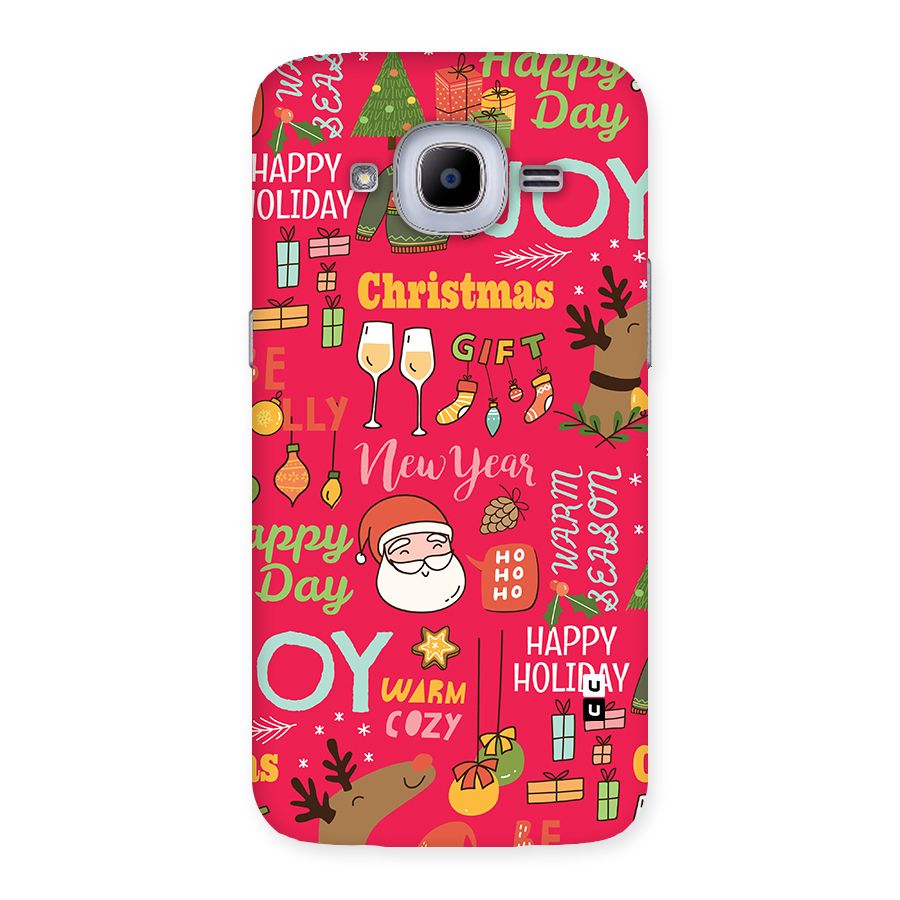 Christmas Joy Happy Day Back Case for Galaxy J2 Pro