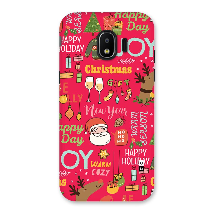 Christmas Joy Happy Day Back Case for Galaxy J2 Pro 2018