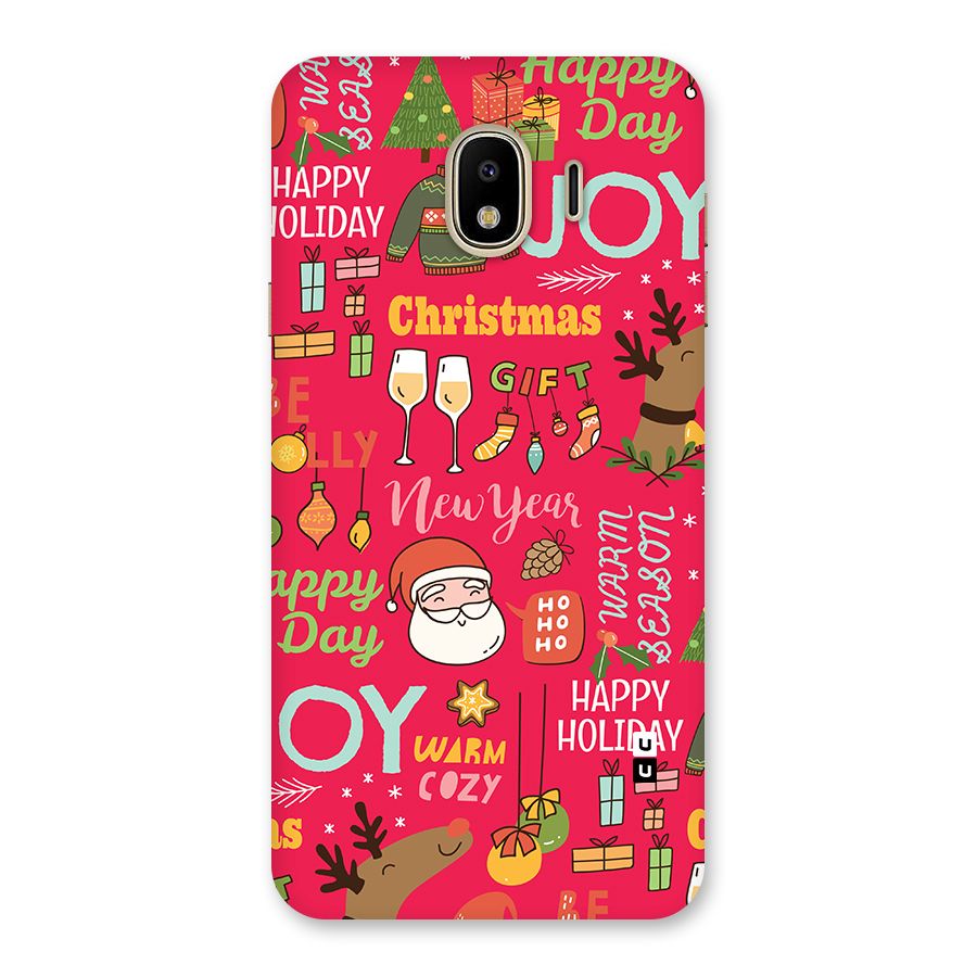 Christmas Joy Happy Day Back Case for Galaxy J4