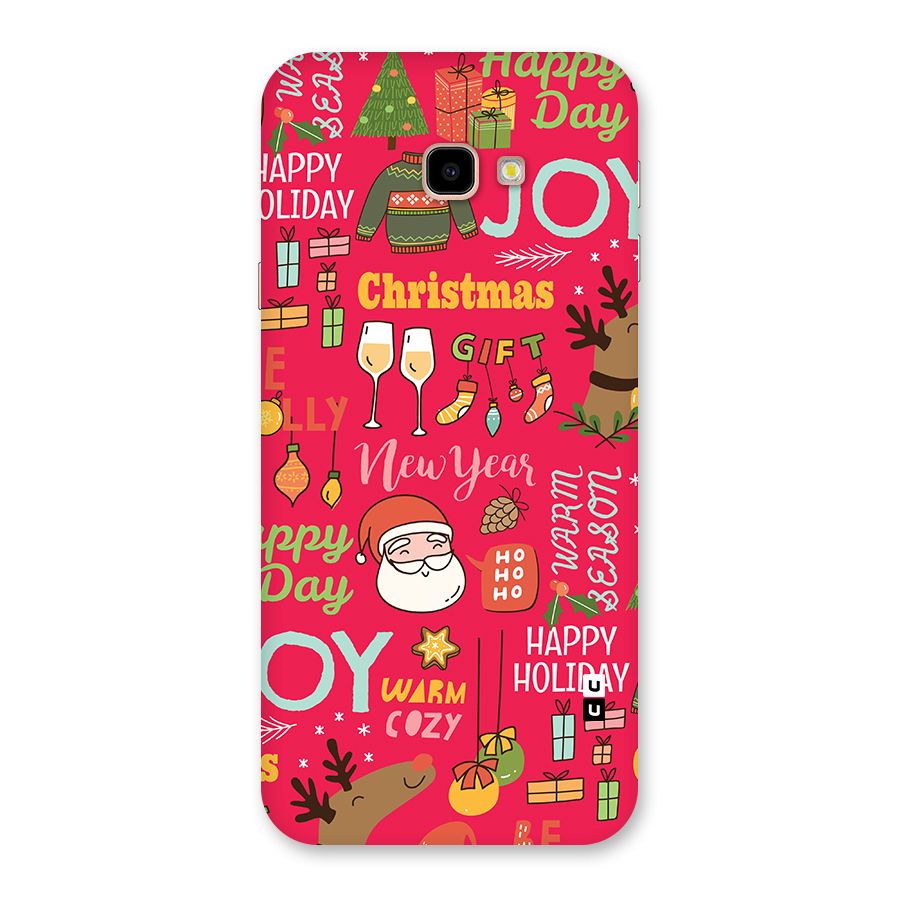 Christmas Joy Happy Day Back Case for Galaxy J4 Plus