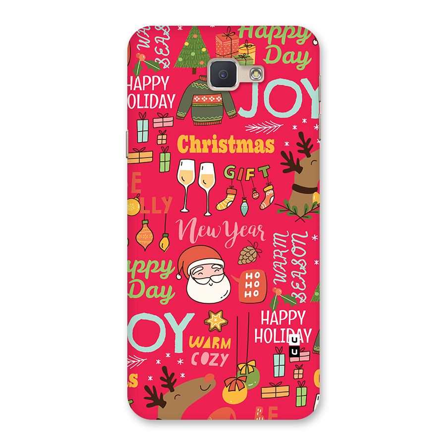 Christmas Joy Happy Day Back Case for Galaxy J5 Prime