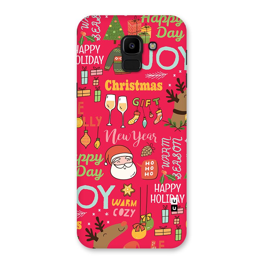Christmas Joy Happy Day Back Case for Galaxy J6