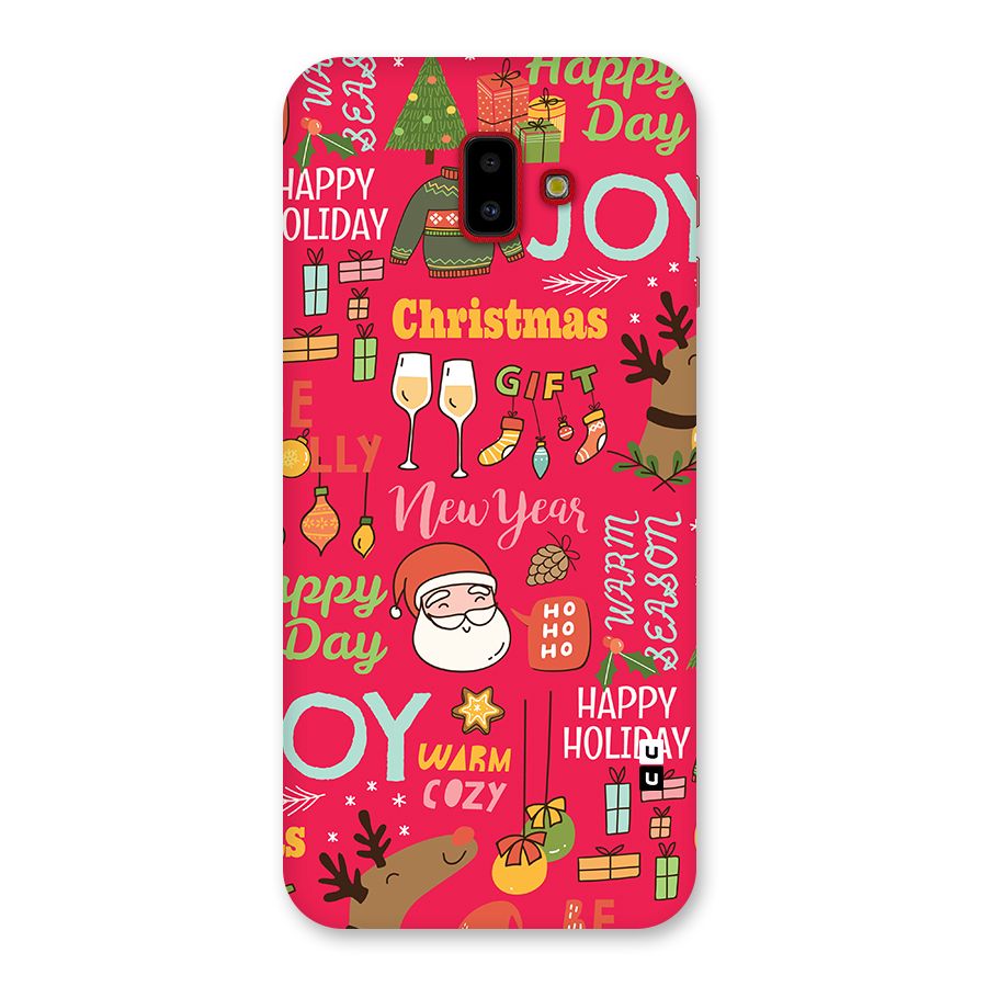 Christmas Joy Happy Day Back Case for Galaxy J6 Plus