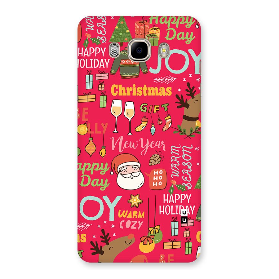 Christmas Joy Happy Day Back Case for Galaxy J7 2016