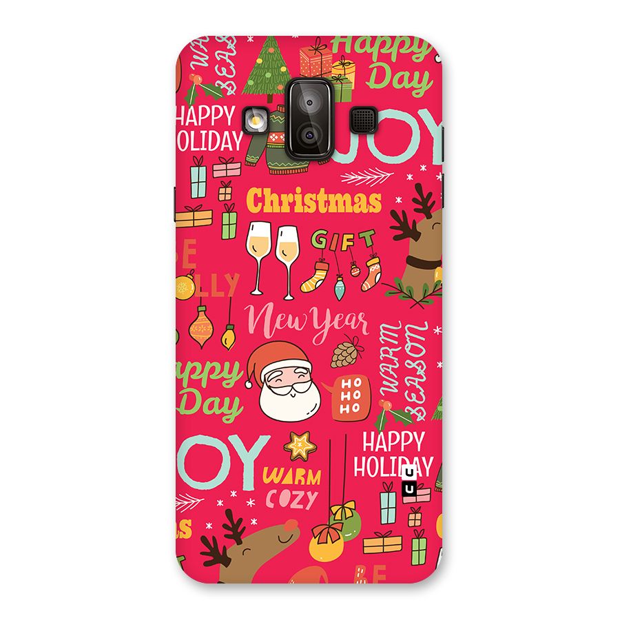 Christmas Joy Happy Day Back Case for Galaxy J7 Duo