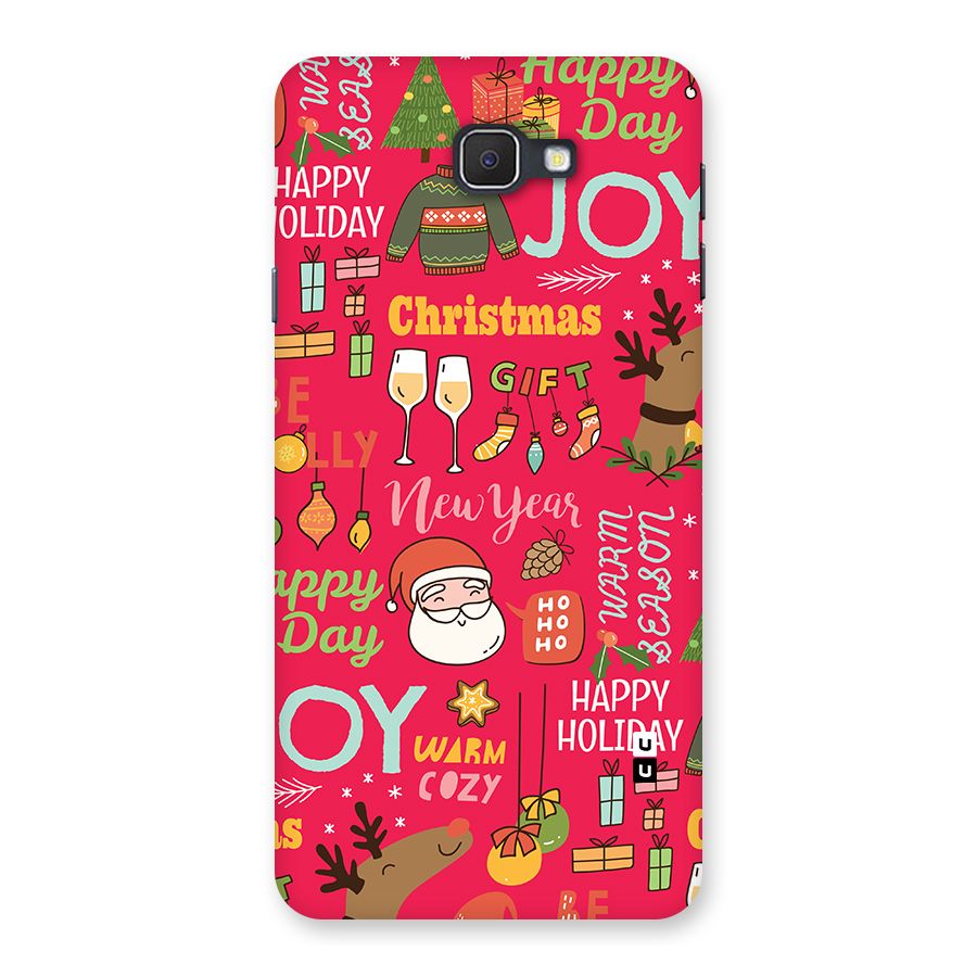 Christmas Joy Happy Day Back Case for Galaxy J7 Prime