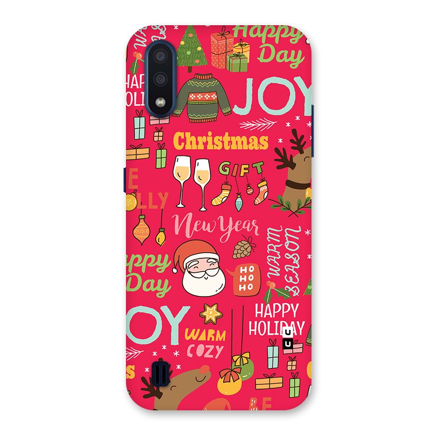 Christmas Joy Happy Day Back Case for Galaxy M01