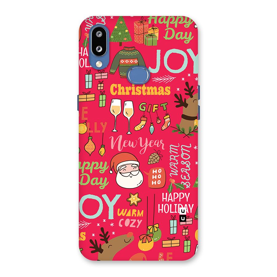 Christmas Joy Happy Day Back Case for Galaxy M01s