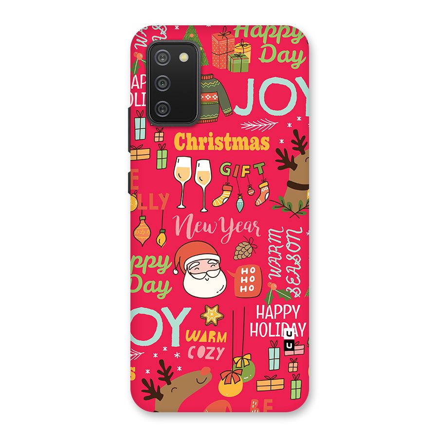 Christmas Joy Happy Day Back Case for Galaxy M02s