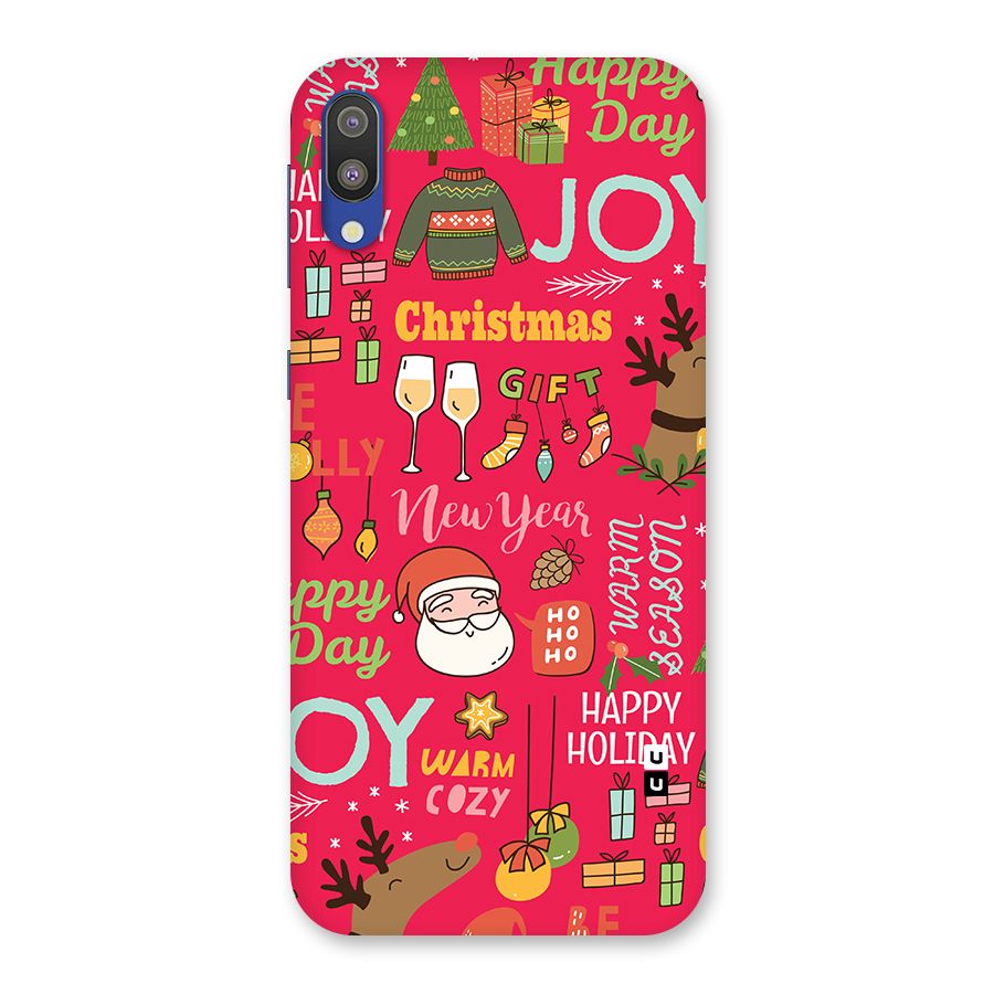 Christmas Joy Happy Day Back Case for Galaxy M10