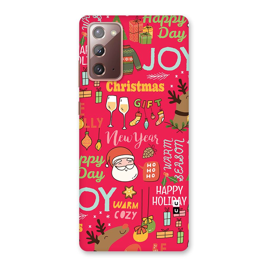 Christmas Joy Happy Day Back Case for Galaxy Note 20