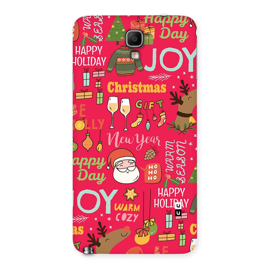 Christmas Joy Happy Day Back Case for Galaxy Note 3 Neo