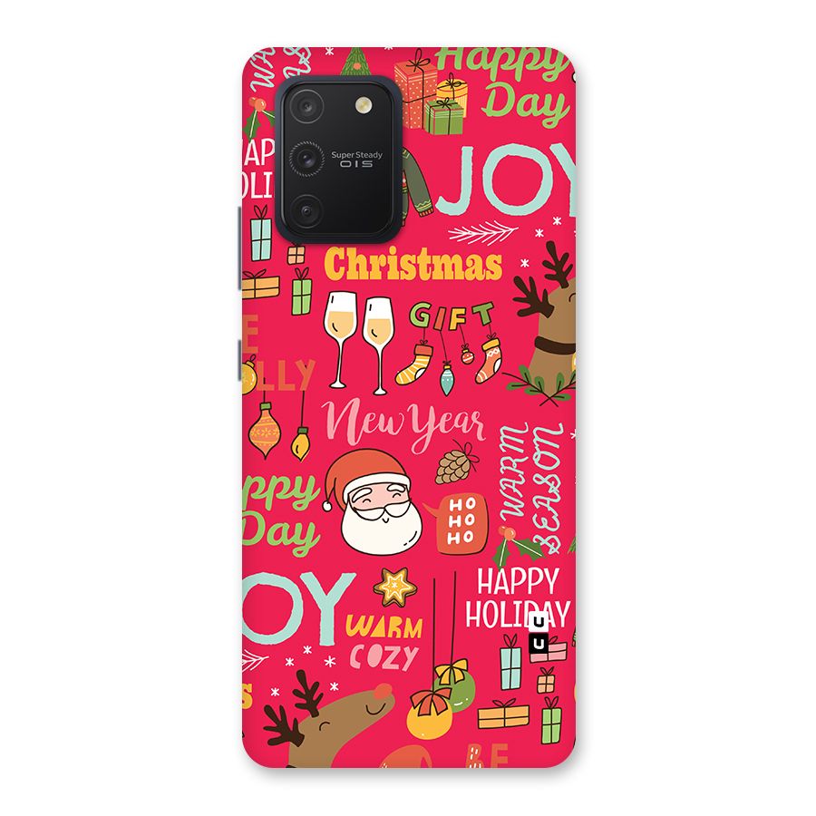 Christmas Joy Happy Day Back Case for Galaxy S10 Lite