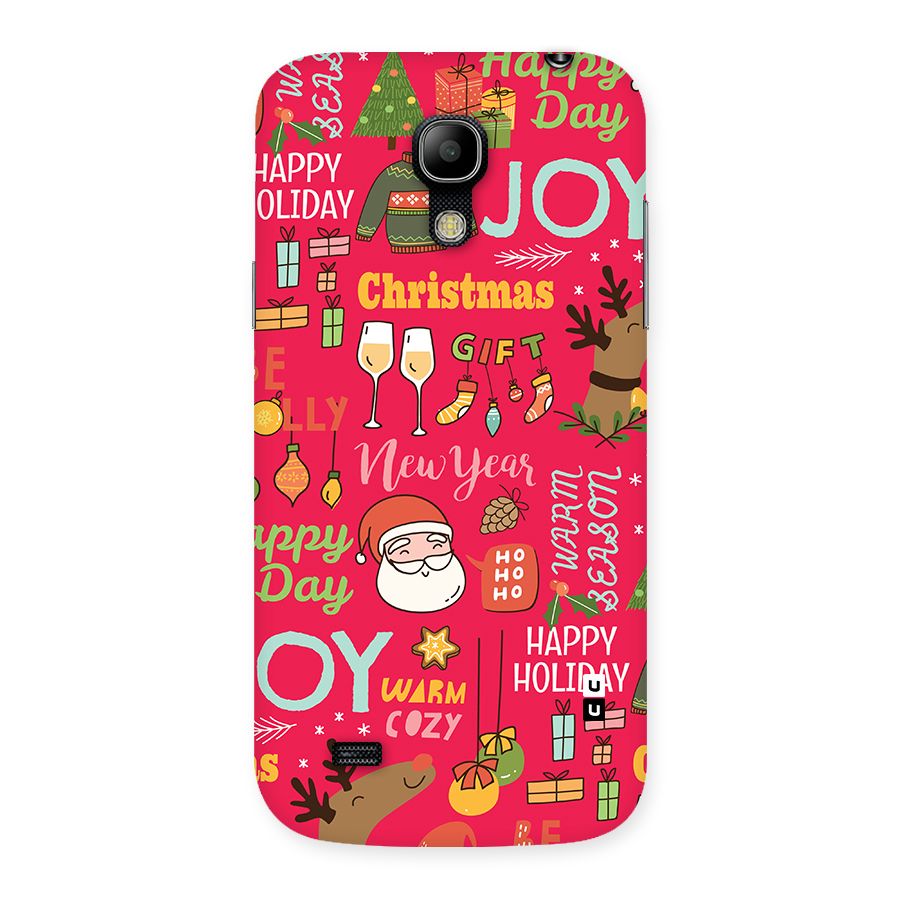 Christmas Joy Happy Day Back Case for Galaxy S4 Mini