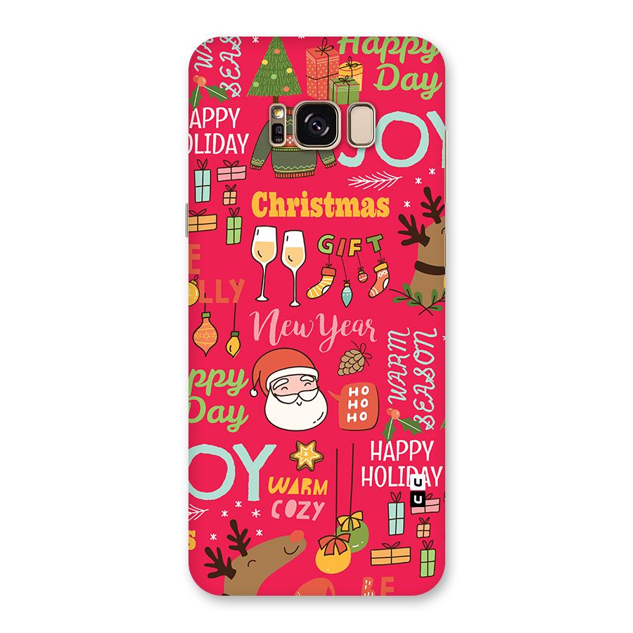 Christmas Joy Happy Day Back Case for Galaxy S8 Plus