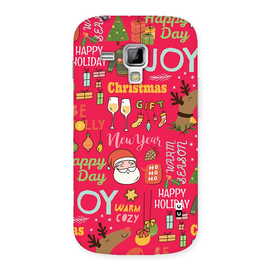 Christmas Joy Happy Day Back Case for Galaxy S Duos