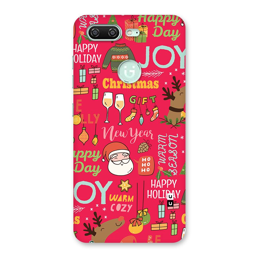 Christmas Joy Happy Day Back Case for Gionee S10