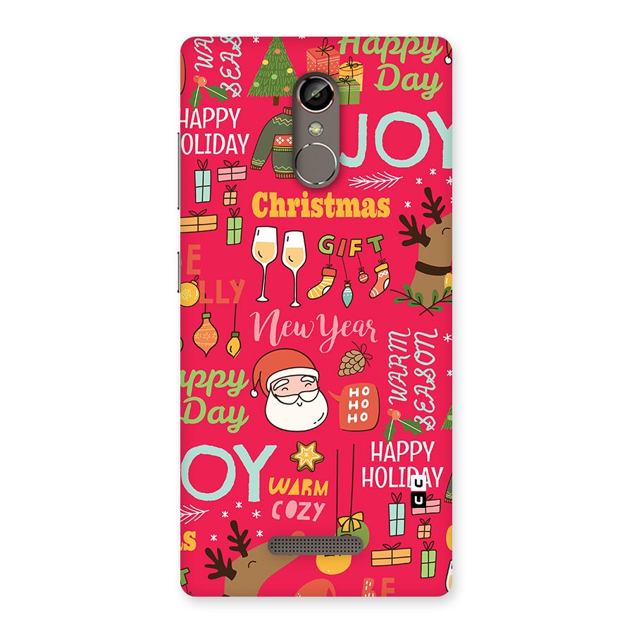 Christmas Joy Happy Day Back Case for Gionee S6s