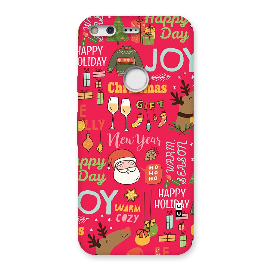 Christmas Joy Happy Day Back Case for Google Pixel