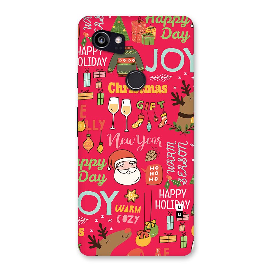 Christmas Joy Happy Day Back Case for Google Pixel 2 XL