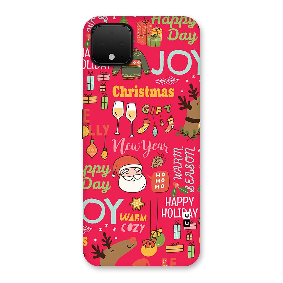 Christmas Joy Happy Day Back Case for Google Pixel 4 XL