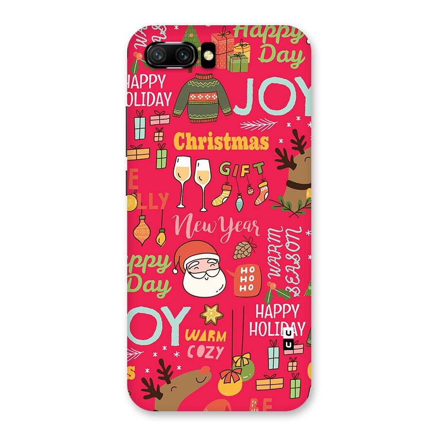 Christmas Joy Happy Day Back Case for Honor 10