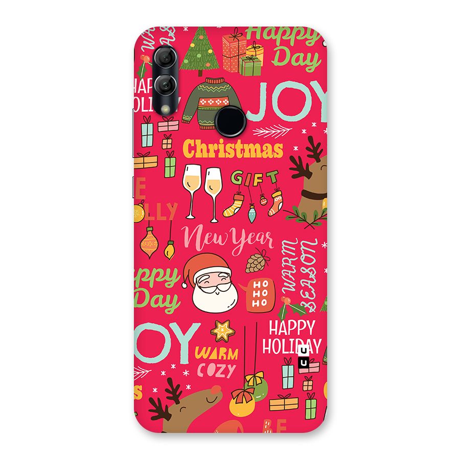 Christmas Joy Happy Day Back Case for Honor 10 Lite
