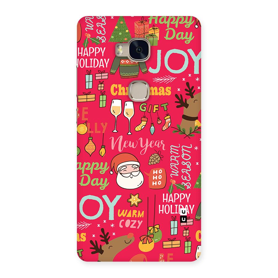 Christmas Joy Happy Day Back Case for Honor 5X