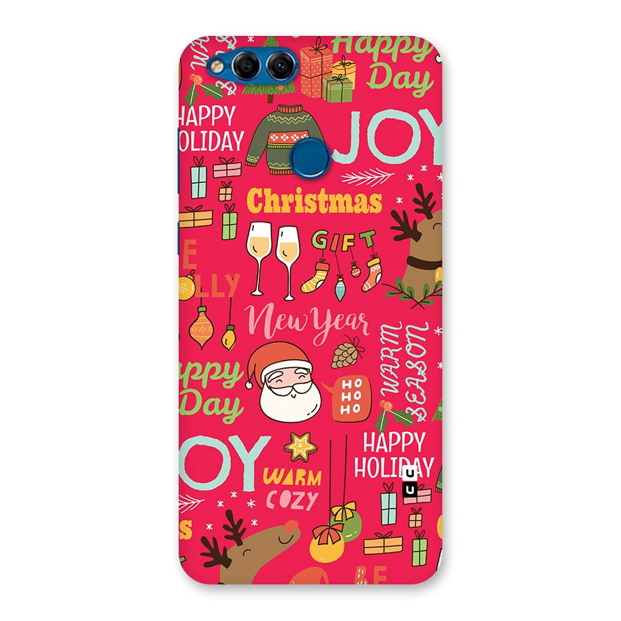 Christmas Joy Happy Day Back Case for Honor 7X
