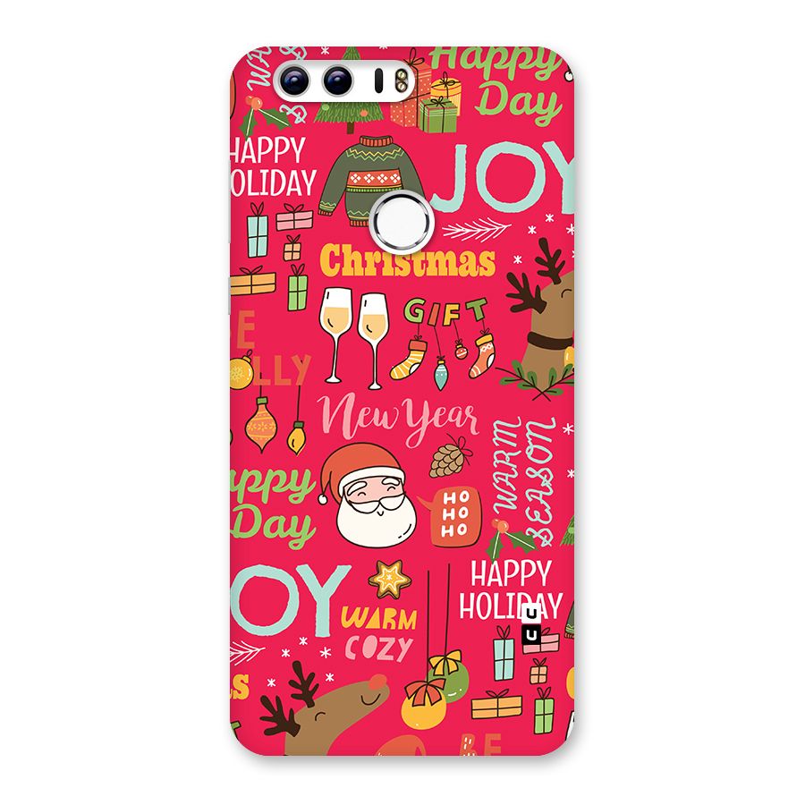 Christmas Joy Happy Day Back Case for Honor 8
