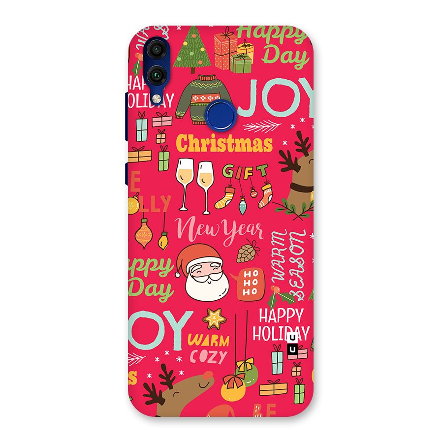 Christmas Joy Happy Day Back Case for Honor 8C