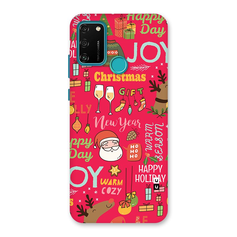 Christmas Joy Happy Day Back Case for Honor 9A