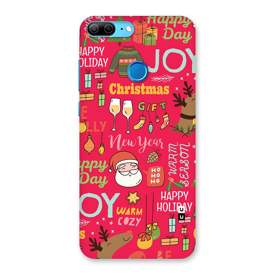 Christmas Joy Happy Day Back Case for Honor 9 Lite