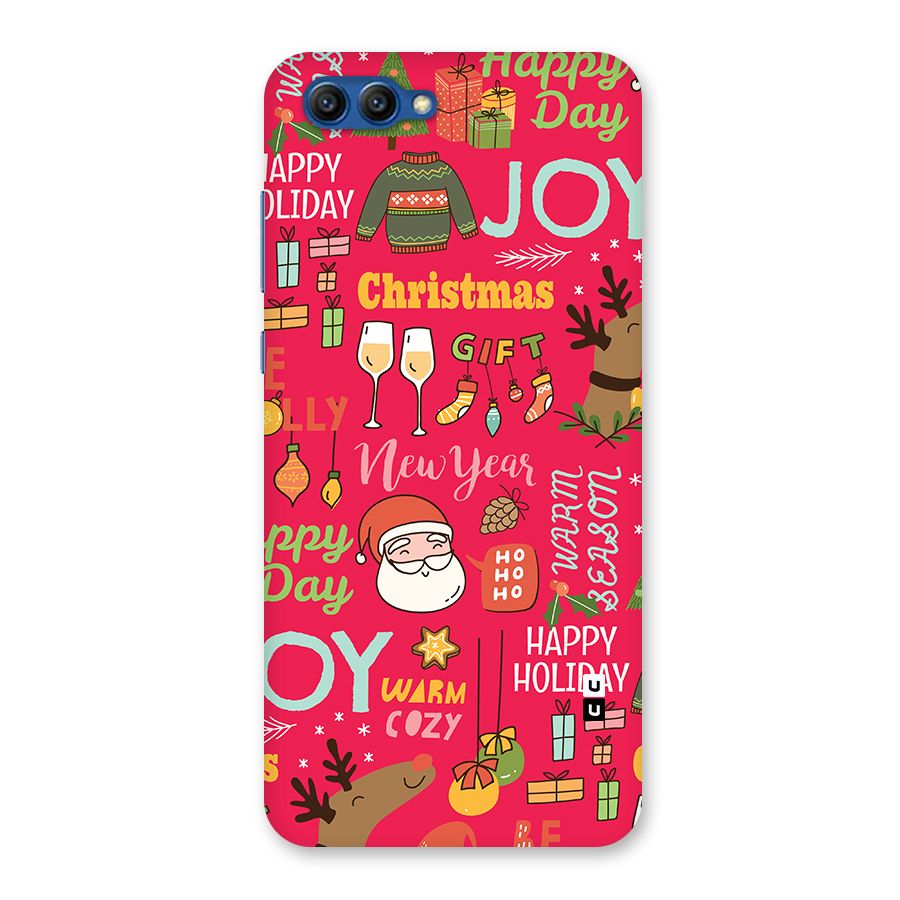 Christmas Joy Happy Day Back Case for Honor View 10