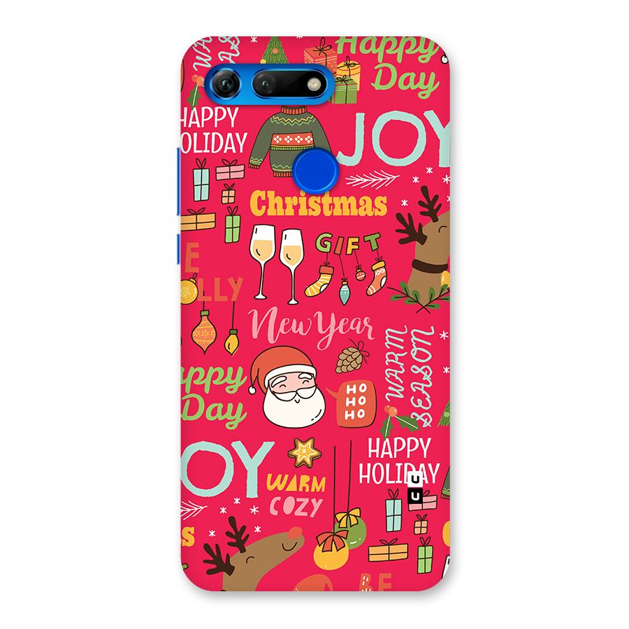 Christmas Joy Happy Day Back Case for Honor View 20