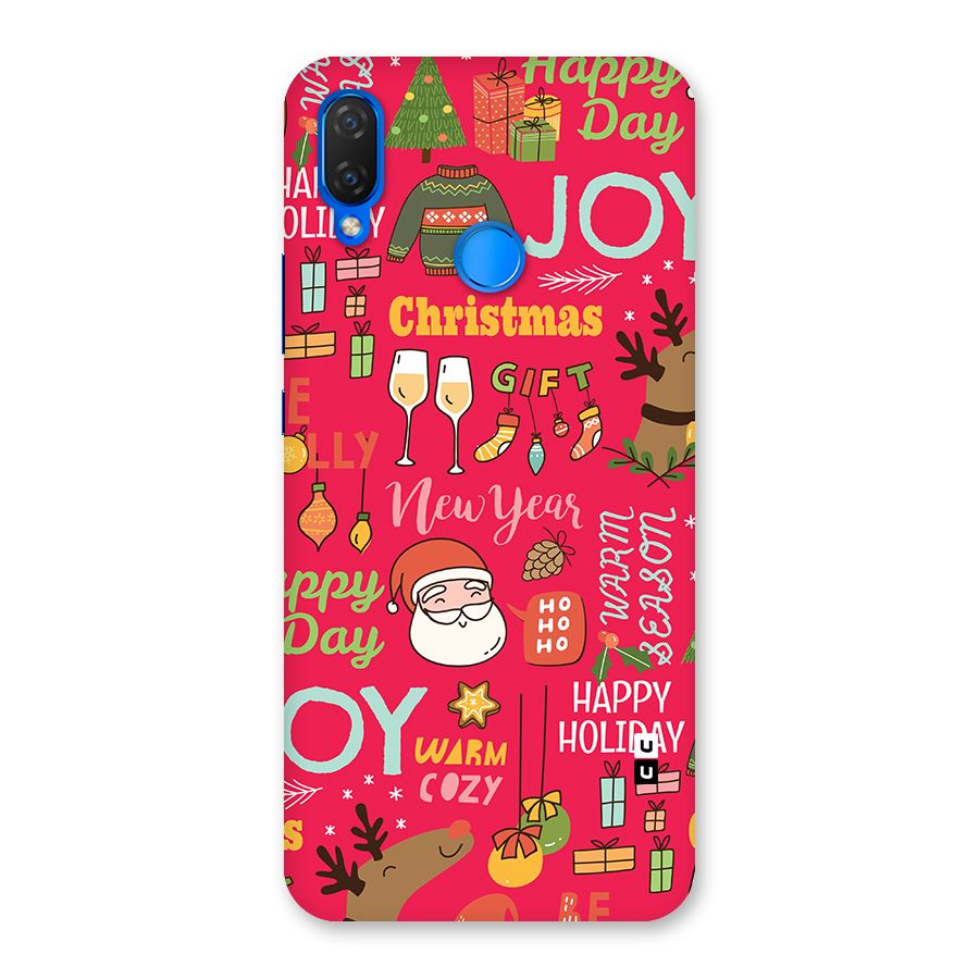 Christmas Joy Happy Day Back Case for Huawei P Smart+