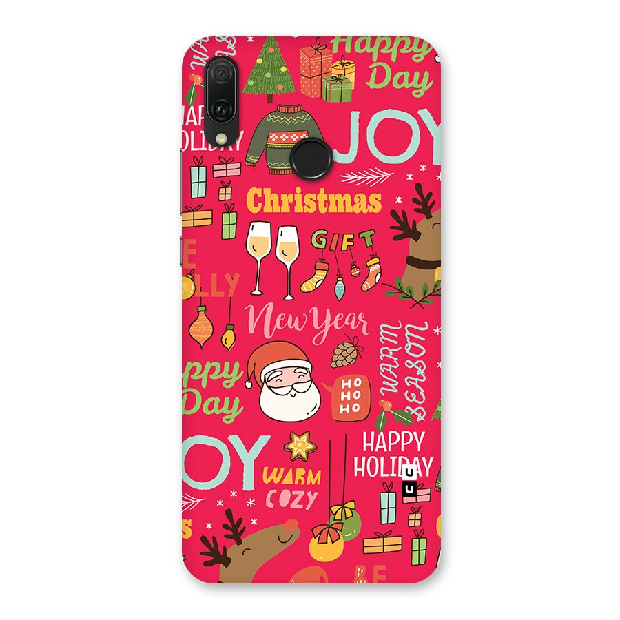 Christmas Joy Happy Day Back Case for Huawei Y9 (2019)