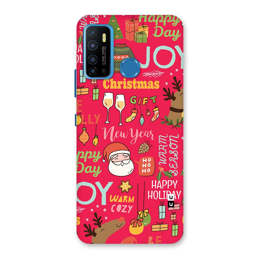 Christmas Joy Happy Day Back Case for Infinix Hot 9