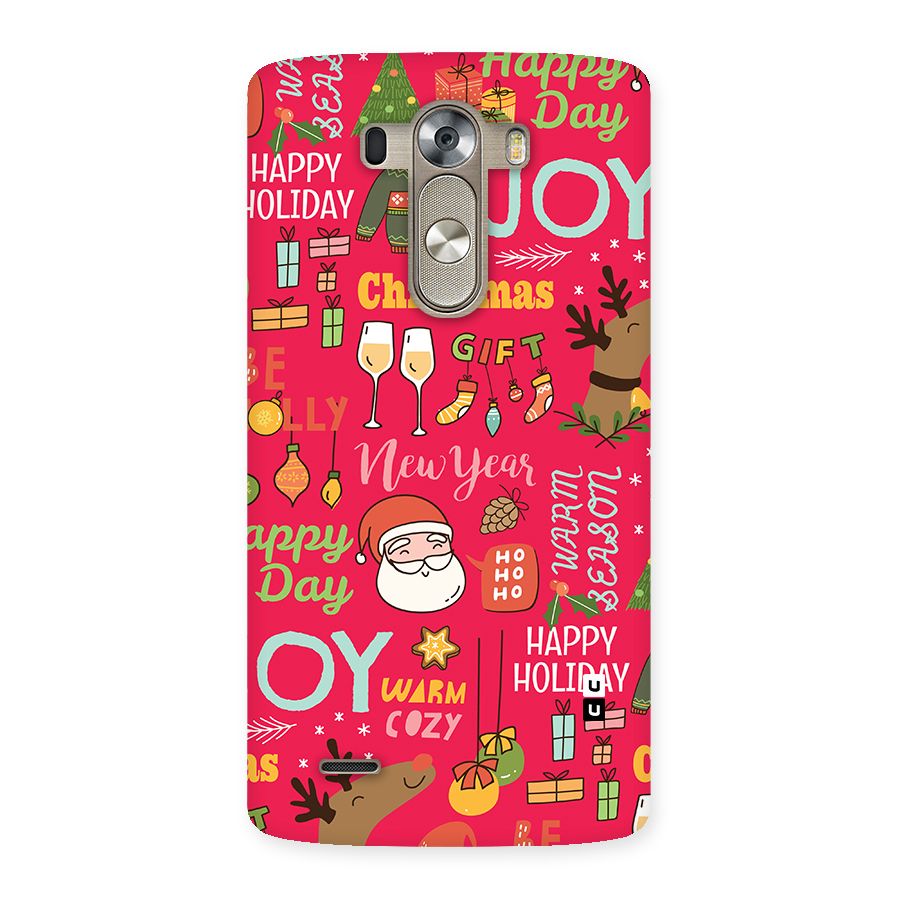 Christmas Joy Happy Day Back Case for LG G3