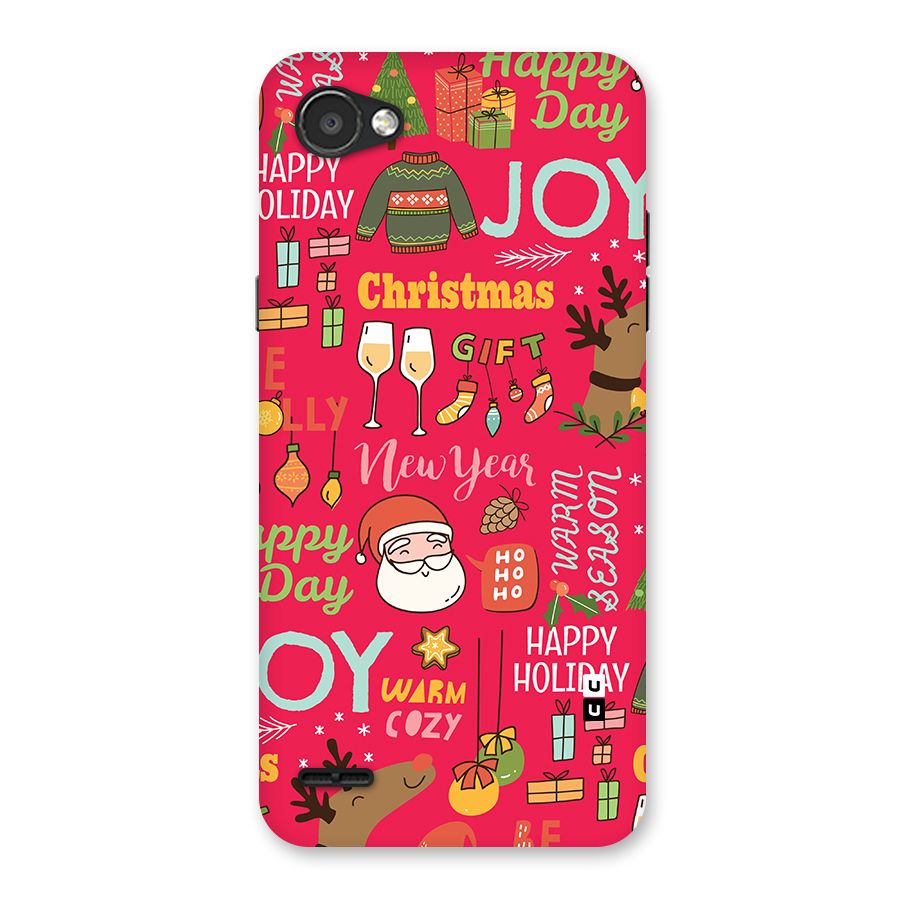 Christmas Joy Happy Day Back Case for LG Q6
