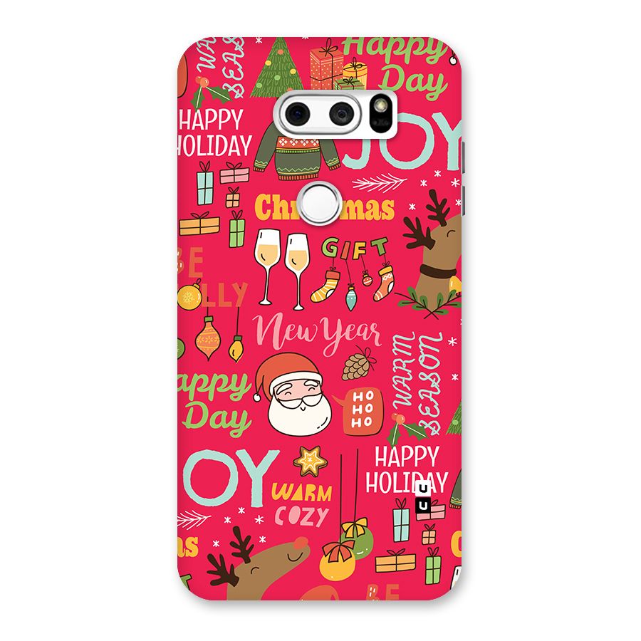 Christmas Joy Happy Day Back Case for LG V30