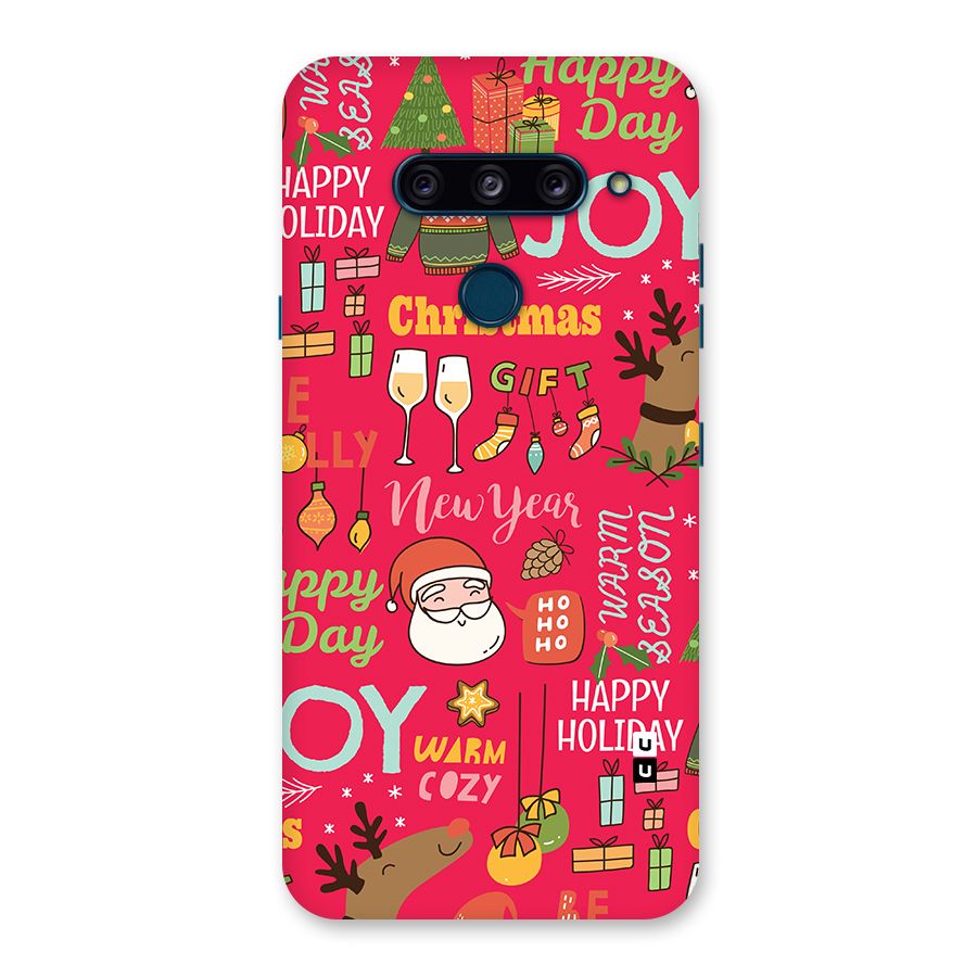 Christmas Joy Happy Day Back Case for LG  V40 ThinQ