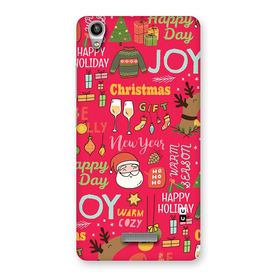 Christmas Joy Happy Day Back Case for Lava Pixel V1