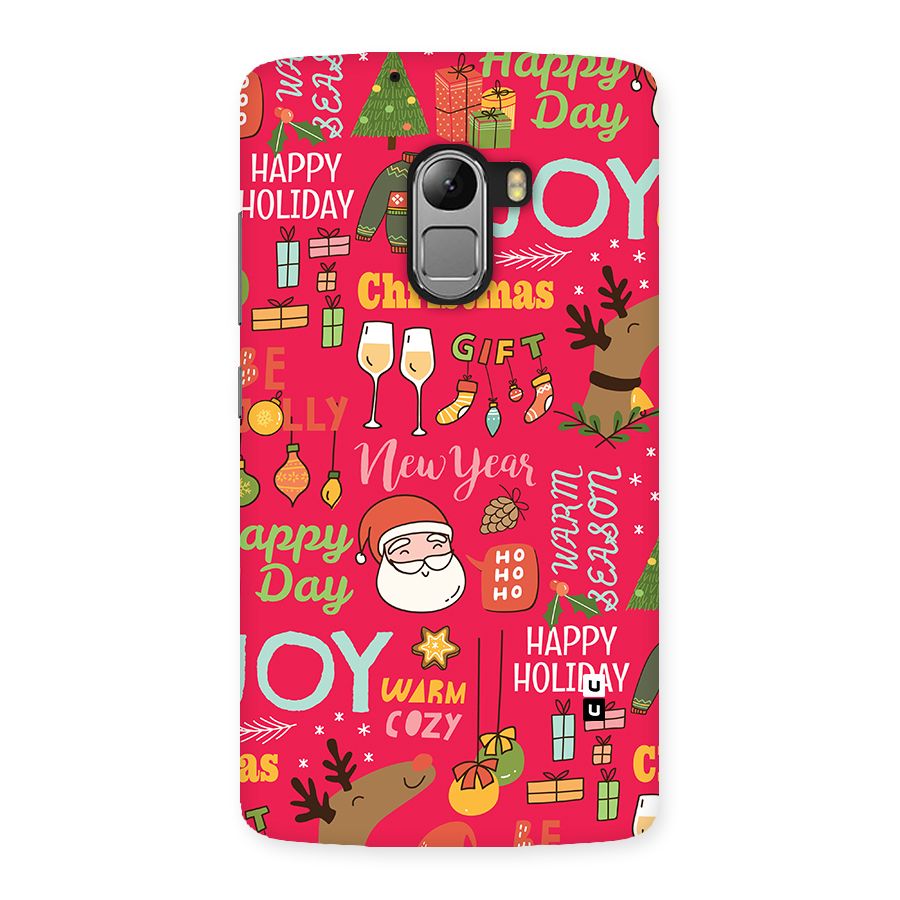 Christmas Joy Happy Day Back Case for Lenovo K4 Note