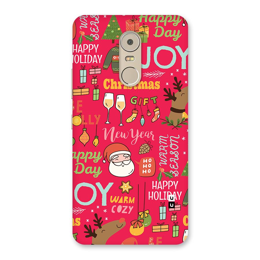 Christmas Joy Happy Day Back Case for Lenovo K6 Note
